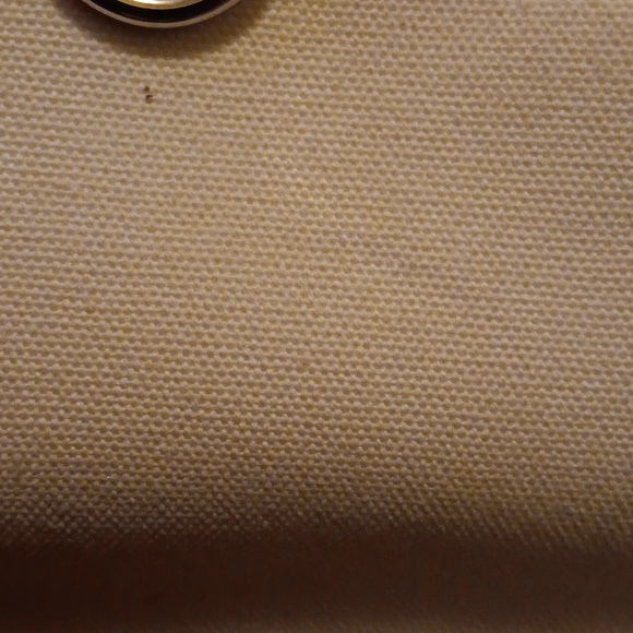 NWOT RALPH LAUREN BROWN LEATHER/CREME FABRIC HANDBAG - Picture 9 of 11